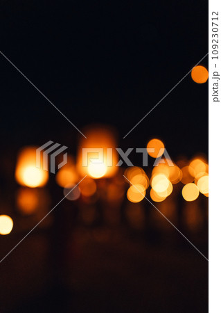 Bokeh of orange lanterns at night Bokeh of orange lanterns at night 109230712