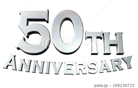 3DCG「50th Anniversary/50周年」シルバー,銀 3DCG「50th Anniversary/50周年」シルバー,銀 109230715