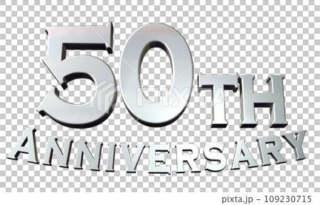 3DCG「50th Anniversary/50周年」シルバー,銀 3DCG「50th Anniversary/50周年」シルバー,銀 109230715