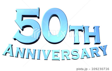 3DCG「50th Anniversary/50周年」ブルー,青 109230716