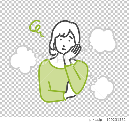 色んな悩みのある女性 109231382