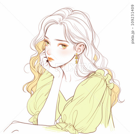 悩む女性 悩む女性 109231409