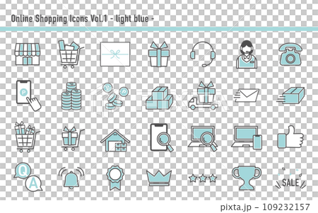 線上商店圖示集 B 05 淺藍色 109232157