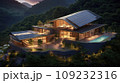 Solar Rooftop modern House amidst the valley 109232316