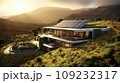 Solar Rooftop modern House amidst the valley 109232317