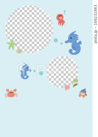 2024龍年海馬相框新年賀卡 2024龍年海馬相框新年賀卡 109232863