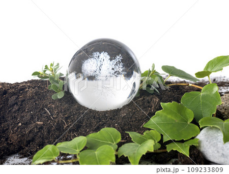 crystal sphere and ground crystal sphere and ground 109233809