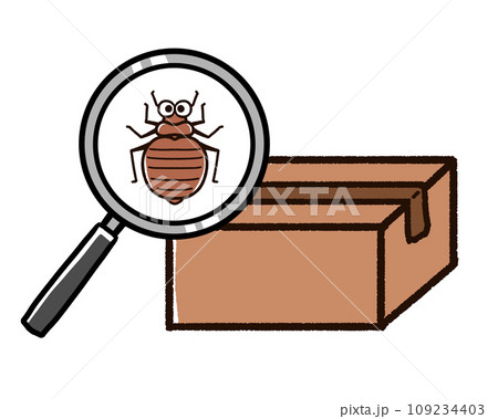 ダンボールの荷物に潜むトコジラミ ダンボールの荷物に潜むトコジラミ 109234403