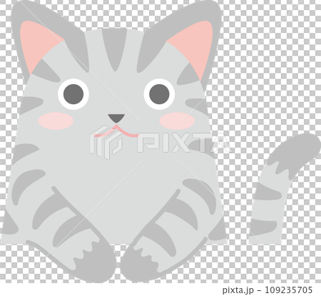 貓插畫_Nyanko_鯖魚貓_伸出雙臂的鯖魚貓 109235705