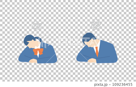 悩みを抱える学生たち 109236455