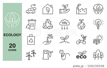 エコロジーに関するアイコンセット エコロジーに関するアイコンセット 109236506