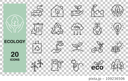 エコロジーに関するアイコンセット エコロジーに関するアイコンセット 109236506
