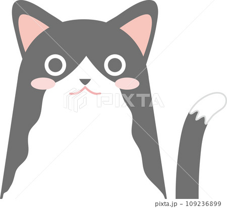 タキシード猫_猫のイラスト_ニャンコ_タキシード猫 109236899