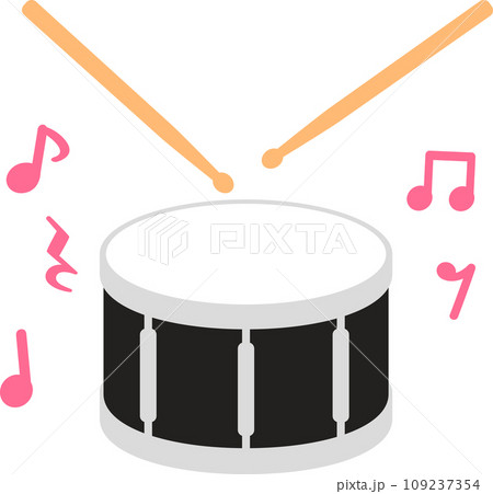 ドラムと音符と休符 109237354
