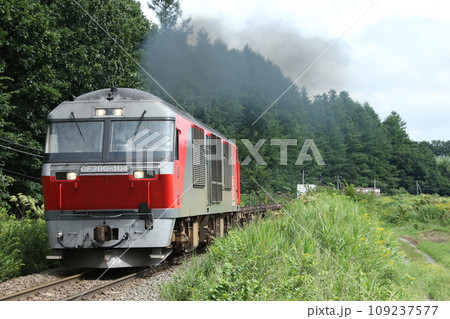 根室本線貨物列車 JR貨物 DF200 電気式ディーゼル機関車 根室本線貨物列車 JR貨物 DF200 電気式ディーゼル機関車 109237577