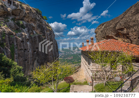 Greece. Meteora - incredible sandstone rock formations and monasteries. The Meteora area Greece. Meteora - incredible sandstone rock formations and monasteries. The Meteora area 109238777