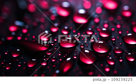 水滴 雫 流体 水 エフェクト インク 光 紫 109239225
