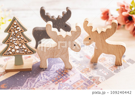 クリスマス木製オーナメント 109240442