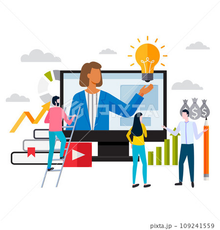 Goals and objectives, sales growth and successful teamwork. Business motivation. Finance target. Solution searching with new idea , creative plan, business training with team leader in computer Goals and objectives, sales growth and successful teamwork. Business motivation. Finance target. Solution searching with new idea , creative plan, business training with team leader in computer 109241559