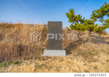 菖蒲田海水浴場　菖蒲田漁港完成碑　宮城県七ヶ浜町 109241605