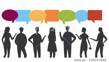 People talking. Vector illustration. Negotiations are means for people to find mutually beneficial solutions through communication Debates encourage critical thinking and help people refine People talking. Vector illustration. Negotiations are means for people to find mutually beneficial solutions through communication Debates encourage critical thinking and help people refine 109241686