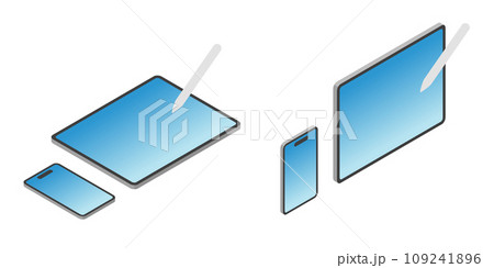 アイソメトリックイラスト:スマホとタブレット 109241896