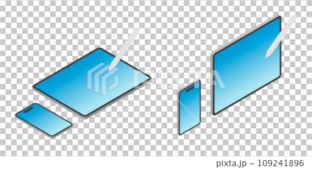 アイソメトリックイラスト:スマホとタブレット 109241896