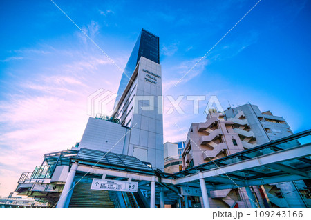 日本の横浜都市景観 11週減全国。JR横浜タワーや横浜駅中央通路、各路線に繋がる出入口＝11月29日 109243166