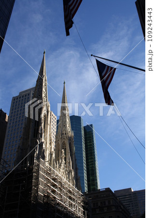New York City, city view, skyscrapers, looking up New York City, city view, skyscrapers, looking up 109243443
