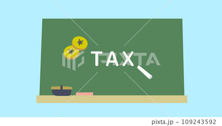 黒板に書かれたTAXのアイキャッチ画像 109243592