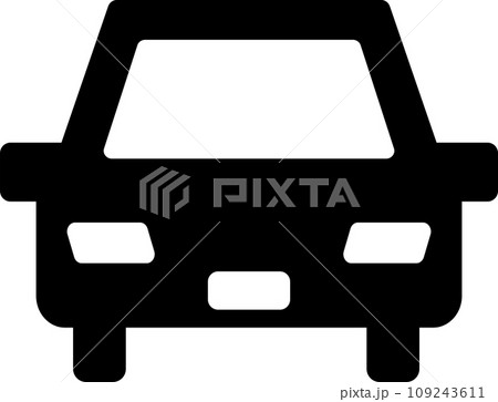 前向き・前から見た車のシンプルなイラスト 前向き・前から見た車のシンプルなイラスト 109243611