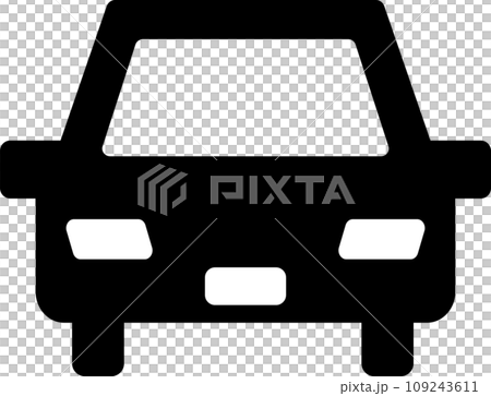 前向き・前から見た車のシンプルなイラスト 前向き・前から見た車のシンプルなイラスト 109243611