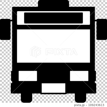 Simple monochrome illustration of a bus 109243613