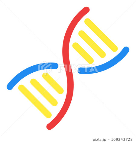 科学、DNAを表すカラースタイルのアイコン 109243728