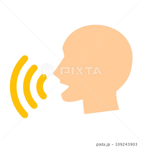 生体認証、声、音声、声紋を表すカラースタイルのアイコン 109243903