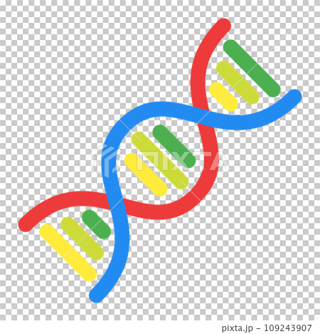 生体認証、DNAを表すカラースタイルのアイコン 109243907