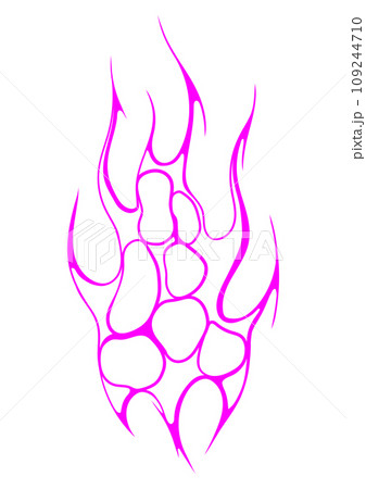 Cyber sigilism fire. Neo tribal gothic style shape. Cyber sigilism fire. Neo tribal gothic style shape. 109244710