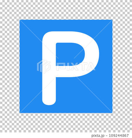 代表交通標誌、停車、停車、允許停車的顏色樣式圖標 109244867