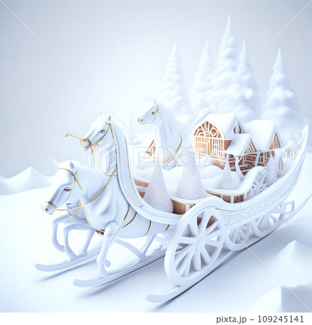 Sleigh ride Christmas soft white color wallpaper Sleigh ride Christmas soft white color wallpaper 109245141