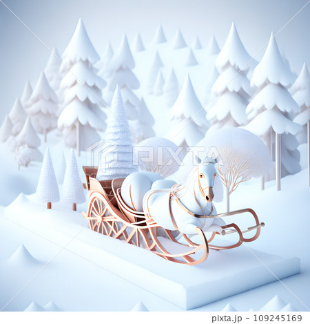 Sleigh ride Christmas soft white color wallpaper Sleigh ride Christmas soft white color wallpaper 109245169