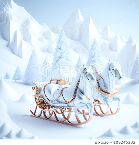 Sleigh ride Christmas soft white color wallpaper Sleigh ride Christmas soft white color wallpaper 109245232