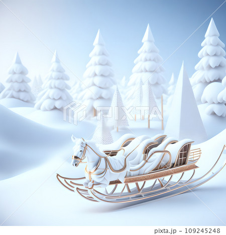 Sleigh ride Christmas soft white color wallpaper Sleigh ride Christmas soft white color wallpaper 109245248