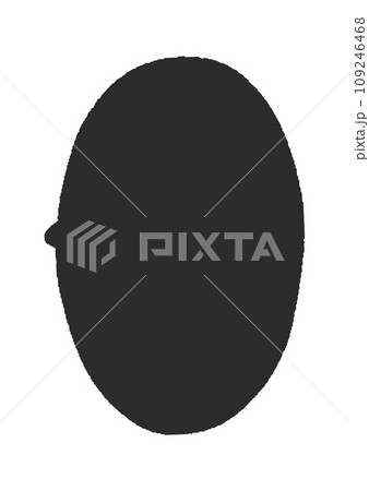 手描きのかわいい楕円形の吹き出し - 縦長のシルエットのフレーム素材 手描きのかわいい楕円形の吹き出し - 縦長のシルエットのフレーム素材 109246468