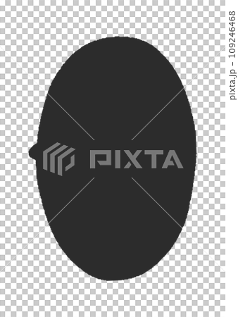 手描きのかわいい楕円形の吹き出し - 縦長のシルエットのフレーム素材 手描きのかわいい楕円形の吹き出し - 縦長のシルエットのフレーム素材 109246468