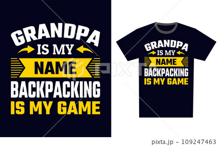 Backpacking T Shirt Design Template Vector 109247463