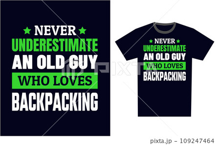 Backpacking T Shirt Design Template Vector 109247464
