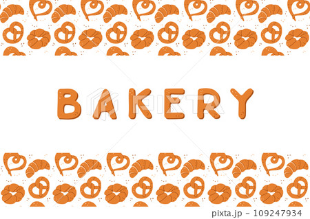 Vector bakery concept banner with fresh pastries Vector bakery concept banner with fresh pastries 109247934