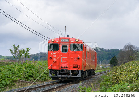 首都圏色タラコ色のキハ40-1749が根室本線を走る 109248269