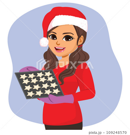 Young adult female Chef Holding a Tray of Homemade Cookies Drawing Young adult female Chef Holding a Tray of Homemade Cookies Drawing 109248570