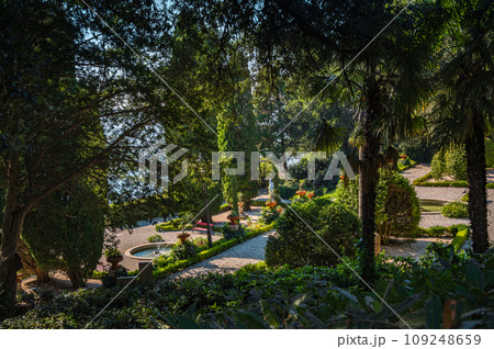 The Miramare garden in Trieste, situated above the Adriatic sea. Italy 109248659